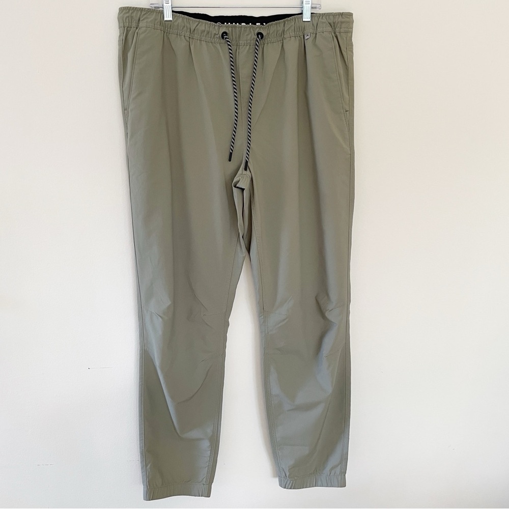 Hurley Men's Tech Twill Jogger Iguana Olive Green Pants lounge stretchy work out